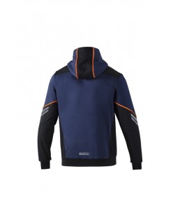 SPARCO HOODED FULL ZIP COLORADO NAVY BLUE/FLUORESCENT...