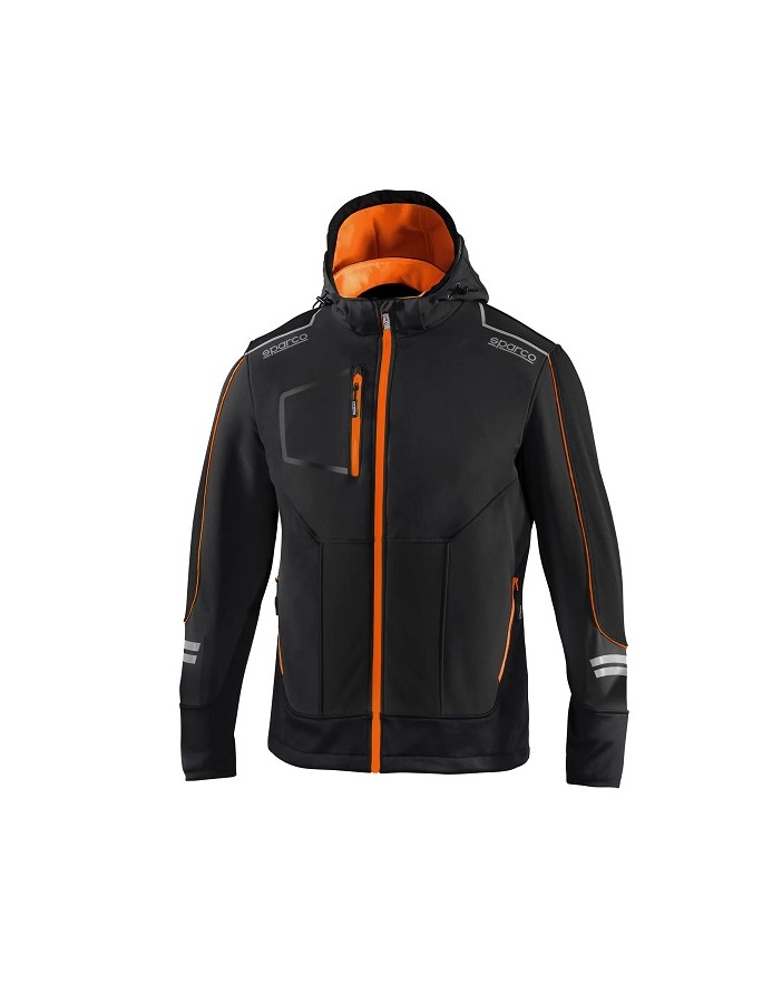 SPARCO SOFT-SHELL TECH YORK BLACK/FLUORESCENT...