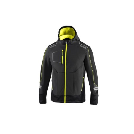 SPARCO SOFT-SHELL TECH YORK DARK GREY/FLUORESCENT YELLOW SIZE. XXL