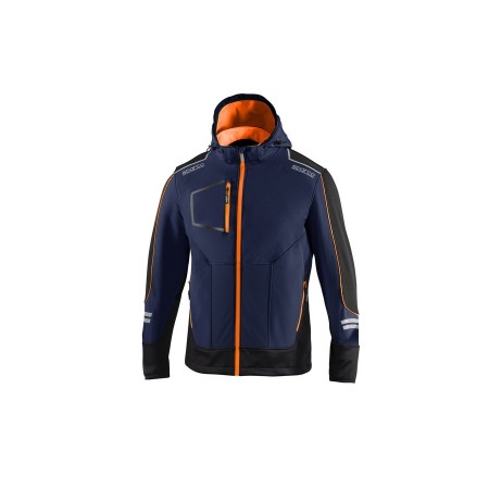 SPARCO SOFT-SHELL TECH YORK BLU MARINE/ARANCIO FLUORESCENTE TG.XL