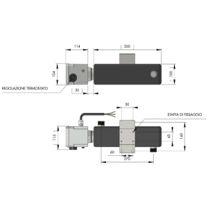 Argo Calentador suplementario para instalación interior 3kw 1ph para bomba de calor Genera/iSeries/iM