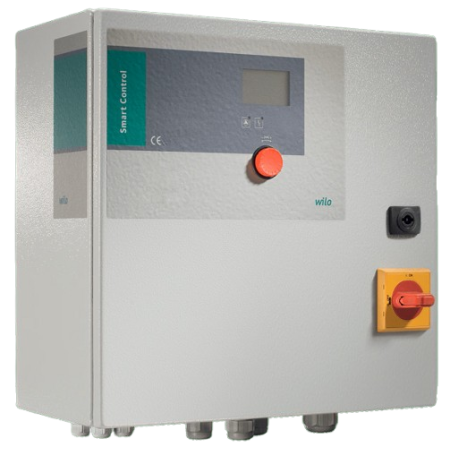 Wilo SC-L-2X24A-T34-DOL-WM Microprocessor-controlled control panel for controlling 2 single-phase or 3-phase submersible pumps. DIRECT START - 2x24 A