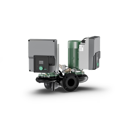 Wilo Yonos GIGA2.0-D 80/1-8/M-1,5 Pompa gemellare a motore ventilato ad alta efficienza ''IE5'', tipo in-line regolata elettronicamente, completa di trasduttore di pressione differenziale. Alim. 1~230 V/50 Hz. Bocche flangiate DN 80 PN 16