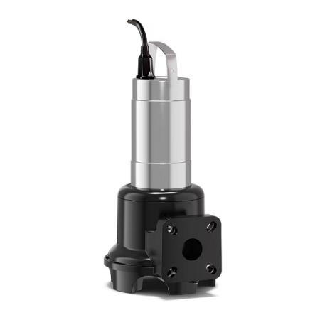 Wilo Rexa UNI-V06A/T025-540/A Pompa sommergibile per acque cariche. Corpo pompa in composito, corpo motore in acciaio AISI 304. Girante Vortex. Passaggio sferico libero 44 mm. Alim. 3~400 V/50Hz. Flangia DN 65. Con interruttore a galleggiante e spina.