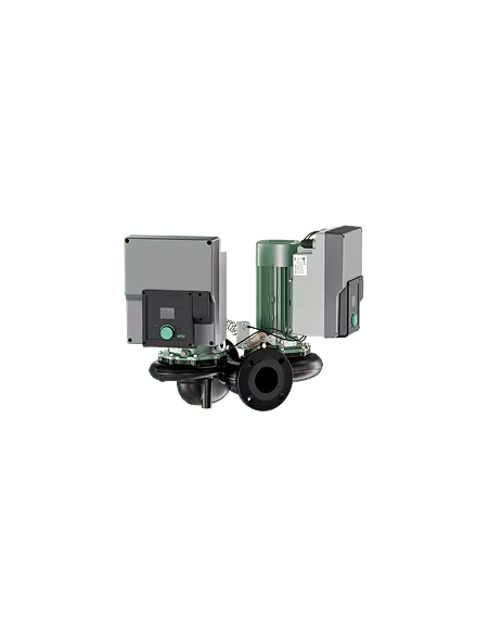 Wilo Yonos GIGA2.0-D 100/1-11/4,0 Pompa gemellare a motore ventilato ad alta efficienza IE5, tipo in-line regolata elettronicamente, completa di trasduttore di pressione differenziale. Alim. 3~400 V/50 Hz. Bocche flangiate DN 100 PN 16