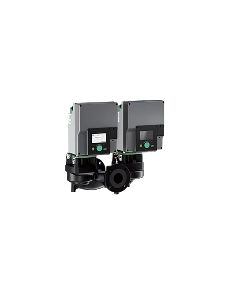 Wilo Stratos GIGA2.0-D 125/1-11/4,0 Pompa inline gemellare con motore ventilato 3~400 V IE5, tecnologia EC a magneti permanenti per regolazione automatica prestazioni. Completa di trasduttore di pressione. PN16. Bocche flangiate DN125. Interasse 620 mm.