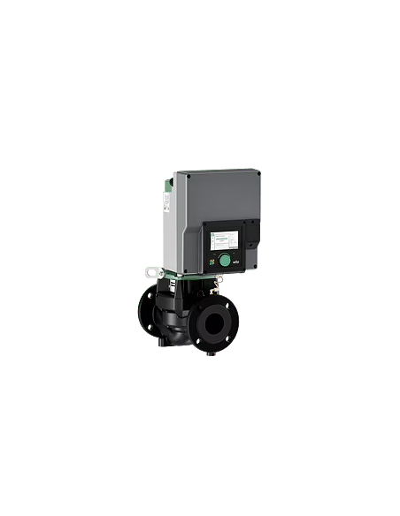 Wilo Stratos GIGA2.0-I 100/1-11/4,0 Pompa inline singola con motore ventilato 3~400 V IE5, tecnologia EC a magneti permanenti per regolazione automatica prestazioni. Completa di trasduttore di pressione. PN16. Bocche flangiate DN100. Interasse 500 mm.