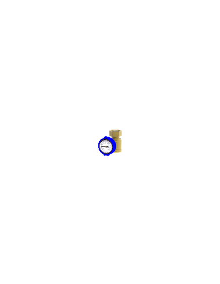 De Pala Valvola di intercettazione a sfera completa di termometro 0-160°C blu