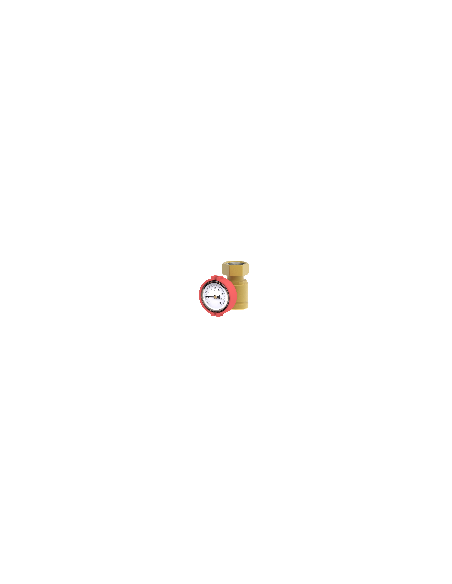 De Pala Valvola di intercettazione a sfera completa di termometro 0-160°C rosso